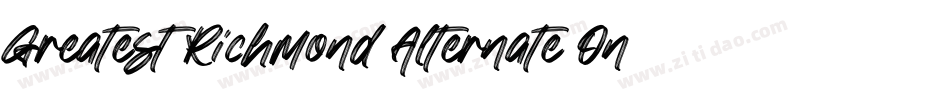 Greatest Richmond Alternate One字体转换